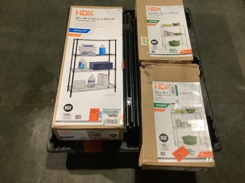 Lot of (3) HDX Storage Units - 2 Complete  - Lot 170