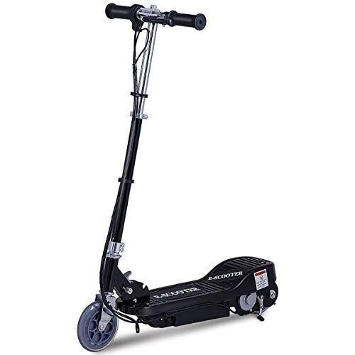 Costzon Foldable Electric Scooter, 24 Volt with Rechargeable Battery, Adjustable Handle Height for Teens - Lot 201