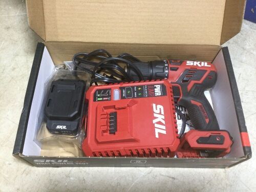 SKIL PWR CORE 12-volt 1/2-in Brushless Cordless Drill Driver Kit - Lot 382