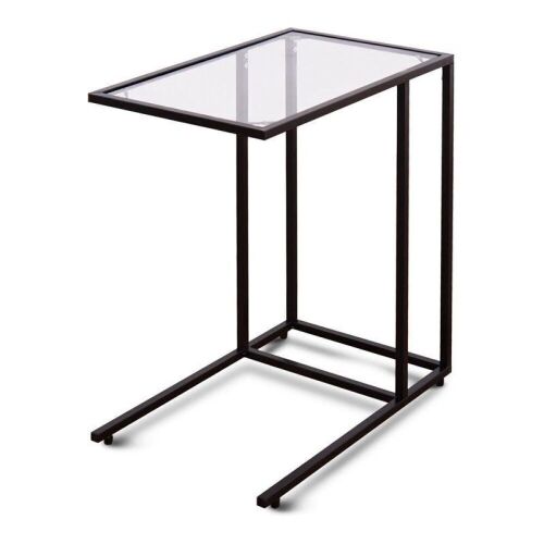 Steel and Glass Sofa End Table - Lot 416