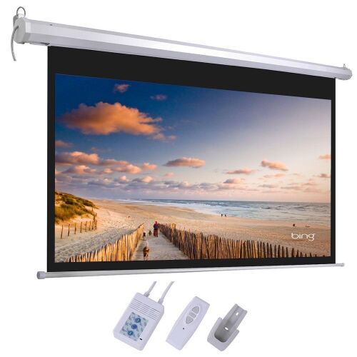 Leadzm 92" 16:9 HD Foldable Electric Motorized Projector Screen - Lot 422