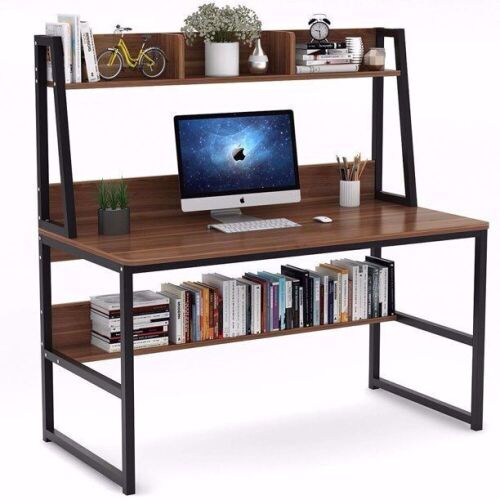 TribeSigns Computer Desk with Hutch and Bookshelf, 47 Inches  - Lot 484