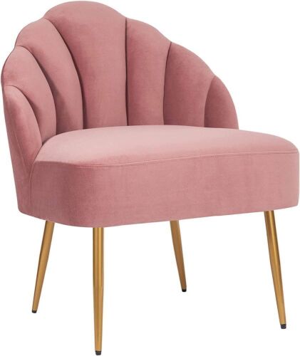 Sheena Glam Tufted Velvet Chair - Rose - Lot 578