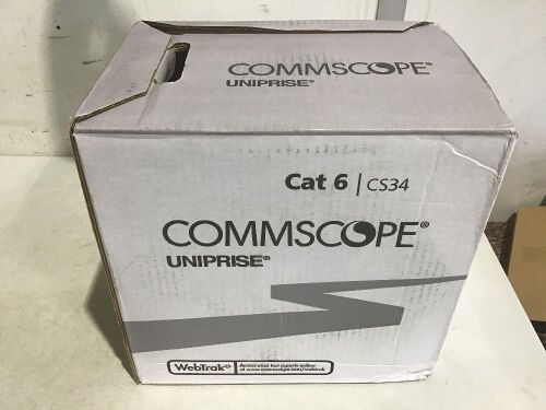 S34P ETL Verified Category 6 U/UTP Cable, plenum, yellow jacket, 4 pair count, 1000 ft (305 m) length, CommPak - Lot 865