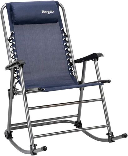 Bonnlo Foldable Rocking Patio Lawn Chair - Lot 1012