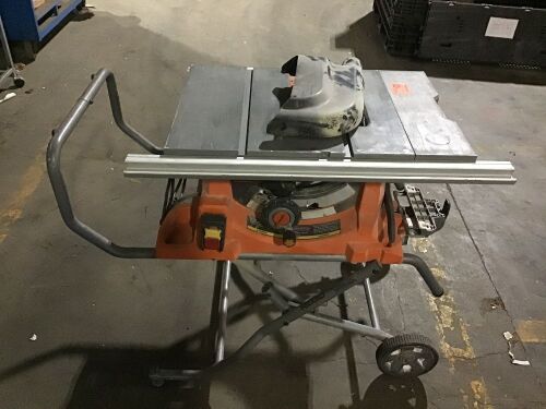 RIGID 15 Amp 10 in. Portable Pro Jobsite Table Saw with Stand - For Parts or Repair  - Lot 122