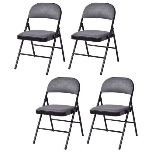 Standard Folding Chair with Solid Seat, Set of 4  - Lot 100