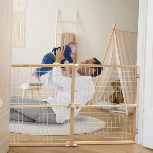 Toddleroo by North States Wide Extra Wide Wire Mesh Baby Gate, Fits 29.5"-50" Wide, 32" Tall - Lot 896