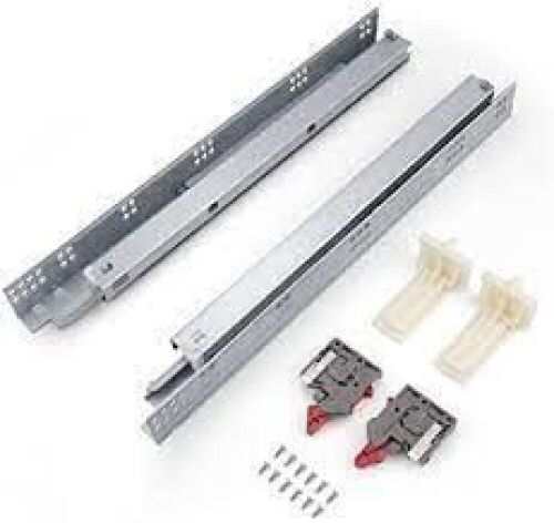 5 Pairs Self Soft Close Under/Bottom Rear Mounting Drawer Slides 18 inch - Lot 400