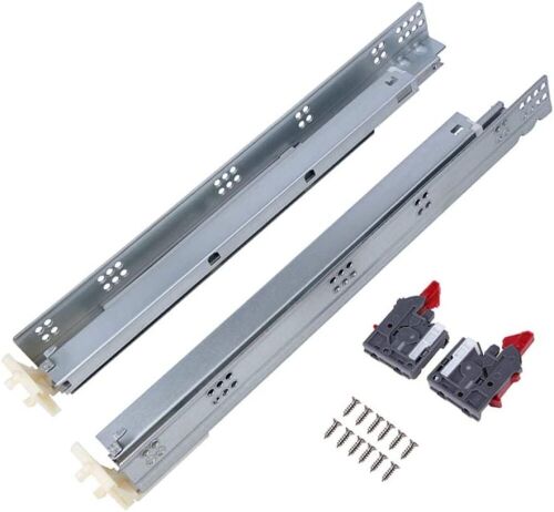 5 Pairs Self Soft Close Under/Bottom Rear Mounting Drawer Slides 18 inch  - Lot 211