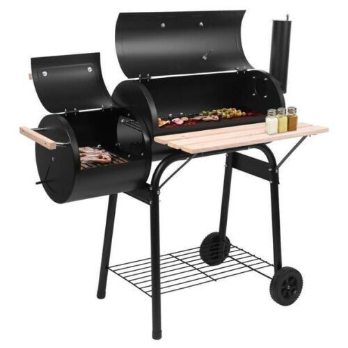 ZOKOP Portable Steel Charcoal BBQ Grill and Offset Smoker  - Lot 782