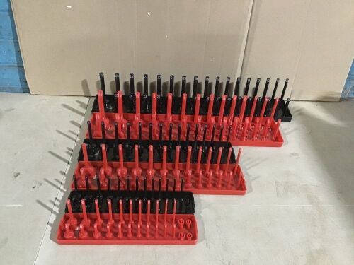 6 Piece Plastic Metric Socket Storage Tray  - Lot 767