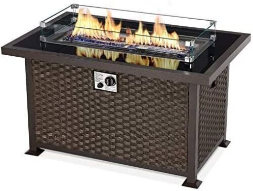44" Outdoor Propane Gas Fire Pit Table  - Lot 38