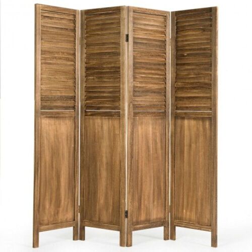 5.6 Ft Tall 4 Panel Folding Privacy Room Divider - Lot 244