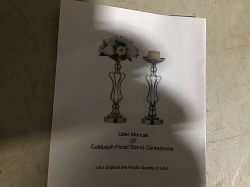 Set of 10 Gold Metal Centerpiece Vases  - Lot 509