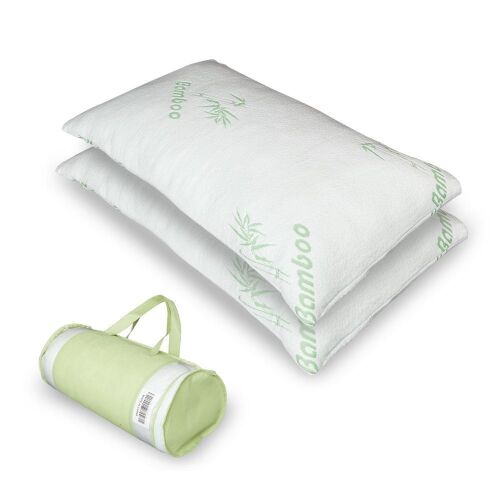 Lot of (2) Bamboo Fiber Memory Foam Pillows - Lot 298