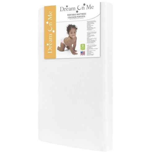 Dream On Me, 2-In-1 Breathable Foam Two-Sided 3" Mini/Portable Crib Mattress - Lot 711