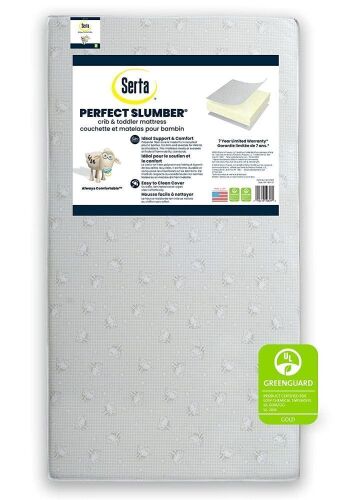 Serta Perfect Slumber Dual Sided Crib and Toddler Mattress, Waterproof, Hypoallergenic  - Lot 641