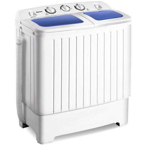 Portable Mini Compact Twin Tub 17.6lb Washing Machine Washer Spin Dryer - Lot 399
