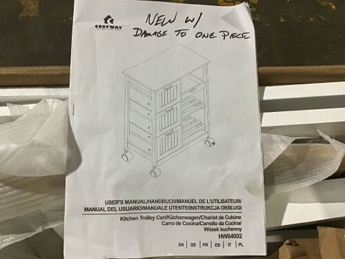 Rolling Kitchen Island Utility Storage Cart  - Lot 739