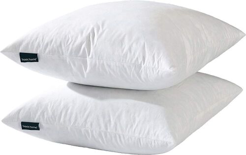 18x18 Decorative Down Feather Throw Pillow Inserts, Set of 2  - Lot 693