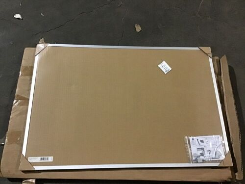 Mead Classic Aluminum Frame Cork Bulletin Board 24" x 36" - Frame is Bent  - Lot 831
