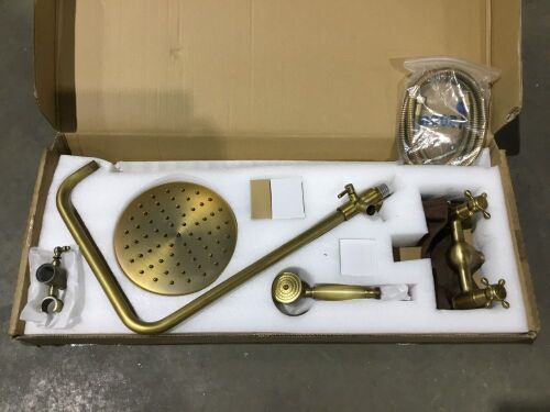 Gold Bathtub Shower Faucet w/ Handheld Sprayer - Lot 177