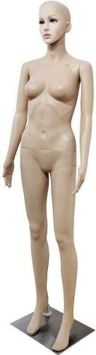 Female Mannequin Plastic Display Full Body Head Turns w/Iron Base - Lot 635