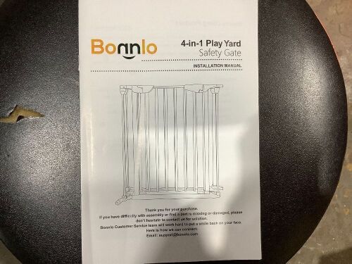 Bonnlo 4-in-1 Play Yard Safety Gate  - Lot 376