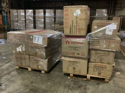 (2) Pallets of Costway Furniture Boxes, Mismatched 1/2 2/2 Boxes of Various L-Shaped Sofas - Some Match - Lot 237