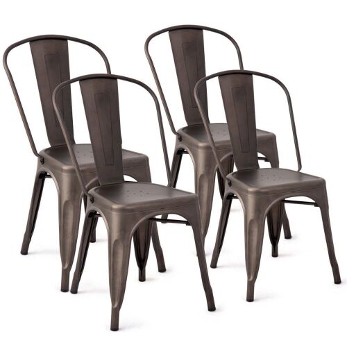 Set of 4 Distressed Style Dining Side Chair  - Lot 531