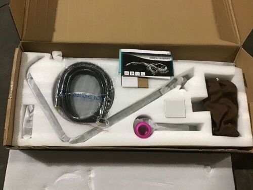 Wall Mount Rainfall Shower Tub Faucet Set with Hand Sprayer, Oil Rubbed Bronze  - Lot 595