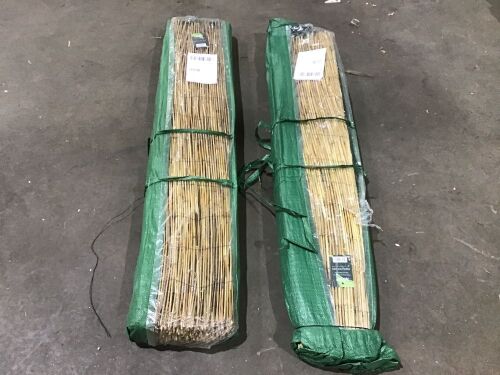 Lot of (2) Natural Reed Fence 4' x 14'  - Lot 311