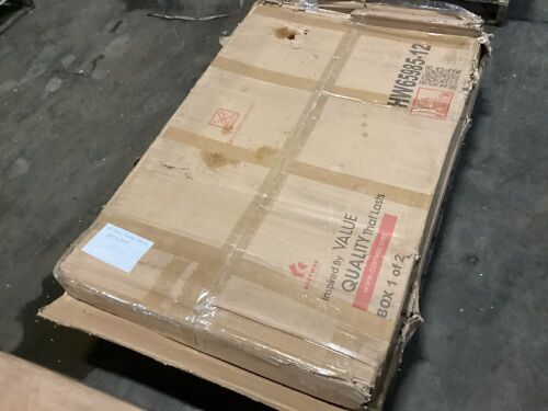 Lot of (2) Metal Rectangle Glass Top Dining Table  - Lot 686