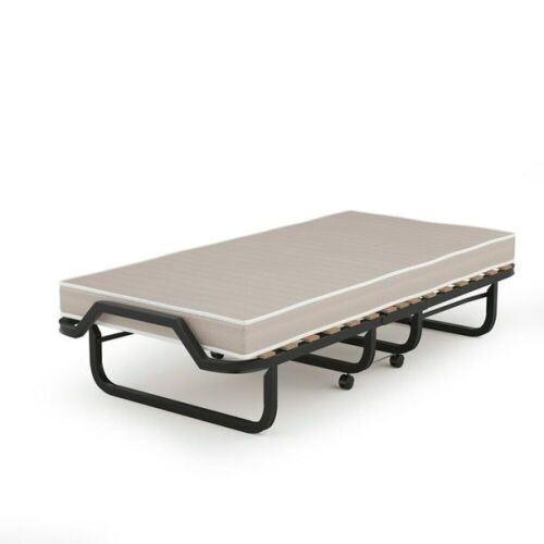 Folding Rollaway Guest Bed w/ Sturdy Metal Frame & Foam Mattress - Lot 688