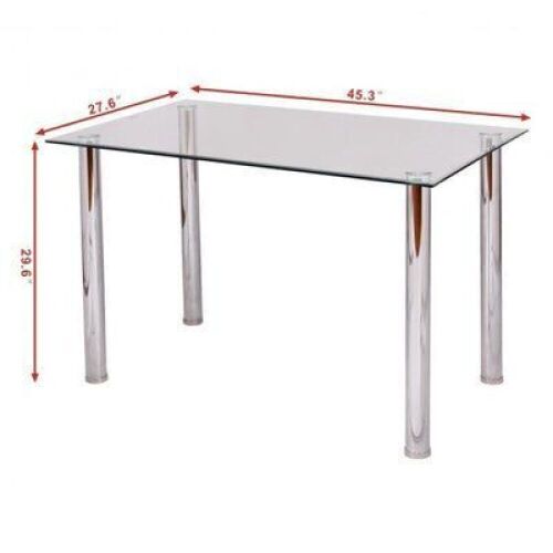 Modern Glass Top Dining Table  - Lot 706