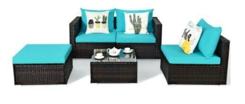 5-Piece Wicker Rattan Patio Conversation Set - 2 Extra 2/2 Boxes - Lot 67