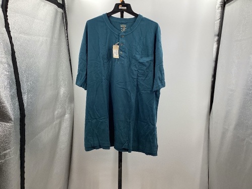 Red Head Short Sleeve Henley, Mallard, Men's 2XL - Lot 129
