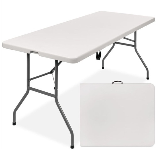 6ft Portable Folding Plastic Dining Table w/ Handle, Lock - Lot 184