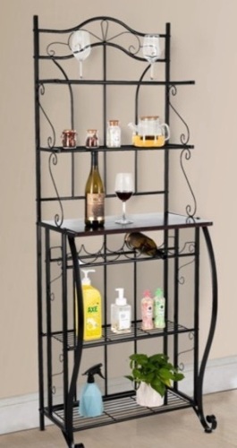 Artisasset 5-Tier Metal Kitchen Rack, Black - Lot 213