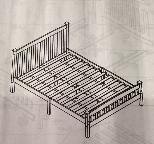 Wood Bed Frame - Lot 215