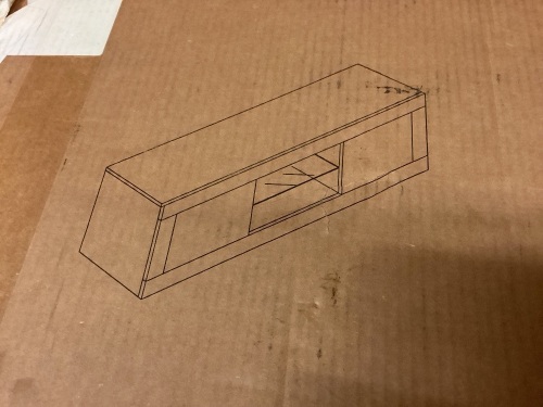 TV Cabinet, Missing Hardware - Lot 262