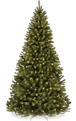 Pre-Lit Artificial Spruce Christmas Tree w/ Foldable Metal Base, 6ft - Lot 953