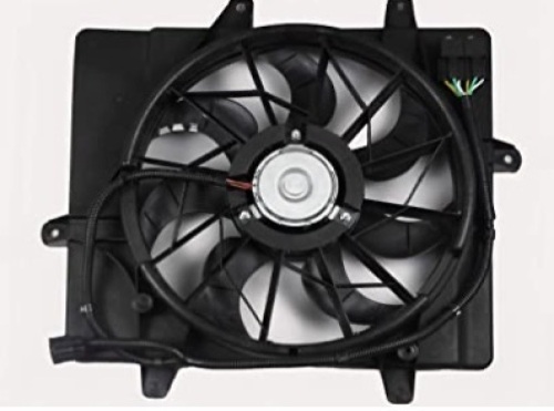 BOXI 620-052 Radiator Cooling Fan Assembly Replacement for 2006 2007 2008 2009 2010 Chrysler PT Cruiser with 4-Pin Connector 5179470AA - Lot 995
