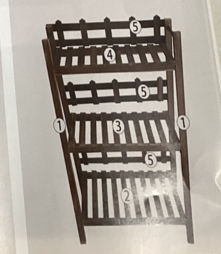 Wooden Shelving, May Be Missing Hardware - Lot 1004