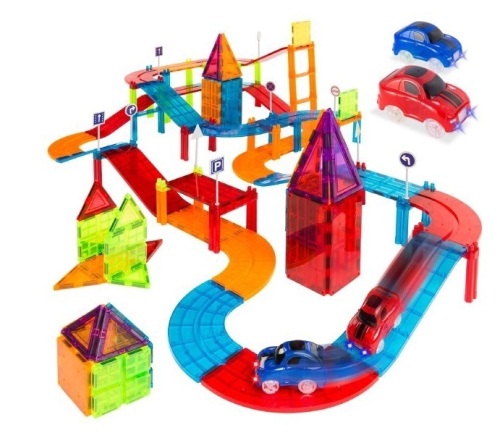 105-Piece Kids Magnetic Building Tiles Set, May Be Missing Pieces - Lot 385