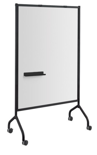 Safco 8511BL Impromptu 42" x 72" White/Black Whiteboard Collaboration Screen - Lot 324