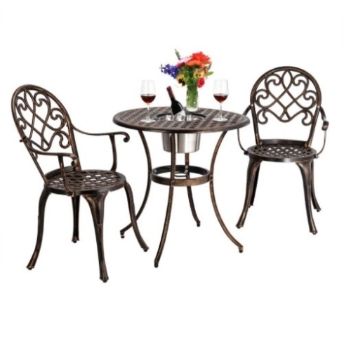 Antique Cast Aluminum 3-Piece Outdoor Bistro Set - Lot 330
