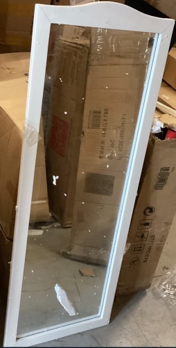 White Framed Mirror - Lot 196