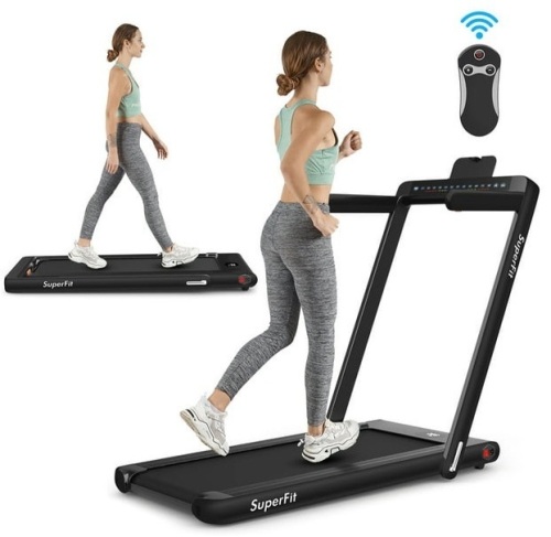 Superfit 2.25, Dual Display Folding Treadmill, Black - Lot 210